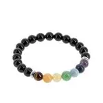 Pulsera 7 Chakras Obsidiana