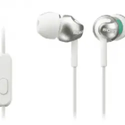 Auriculares de botón - Sony MDR-EX110APW.CE7, Con micrófono, 103dB, Especial Android, Jack 3.5mm, Blanco