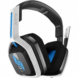 Auriculares gaming - Astro A20 Gen 2, Señal inalámbrica de 2.4 HGz, USB, Micrófono silencioso, Playstation 5/4, PC/Mac, Azul y Blanco