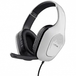 Auriculares gaming - Trust GXT 415W Zirox, Con Cable, Circumaurales, Winning White