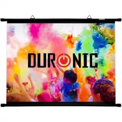 Duronic Bps50 /43 Pantalla De Proyección De 50 Pulgadas 111x62 Cm 4:3 - Instalación Con Ganchos|pantalla Para Proyector Calidad Full Hd Y 3d - Montaje