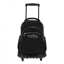Mochila Escolar Totto Con Ruedas Negro Renglones Negro