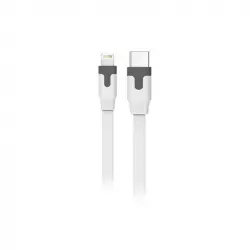 Muvit Cable USB Tipo C 2.0 a Lightning MFI 3A 2m Blanco