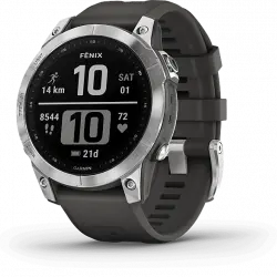 Reloj deportivo - Garmin Fenix 7, Plata, 125-208 mm, 1.3", 18 días, Frecuencia cardíaca, WiFi, BT, ANT+