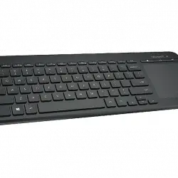 Teclado - Microsoft All in One Media Keyboard, inalámbrico, compatible con TV, panel táctil