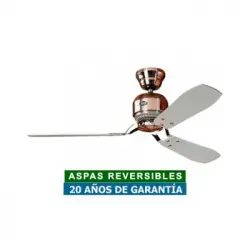 Ventilador De Techo Hunter 24542 Industrie Ii Gris O Teca / Cromo Satinado