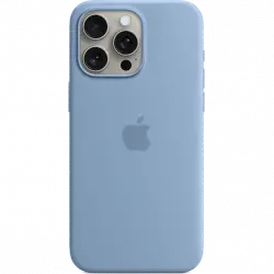 APPLE Funda de silicona con MagSafe para iPhone 15 Pro, Azul invierno