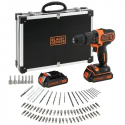 Black & Decker BDCHD18BAFC-QW Taladro Percutor 18V 10mm 40Nm con Cargador/Maletín y 2 Baterías