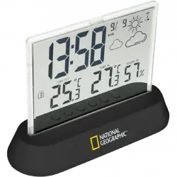 Estación meteorológica - Bresser National Geographic Translucidus, Reloj DCF, 1 Sensor, Transparente
