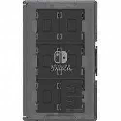 Funda - Hori NSW-025U, Para Tarjetas de juego Nintendo Switch, Hasta 24 juegos, Negro