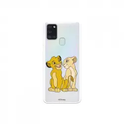 Funda Oficial de Disney Simba y Nala Silueta El Rey León para Samsung Galaxy A21S