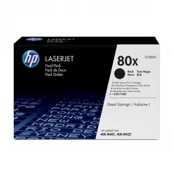 HP - Pack Doble De Tóner LaserJet 80X Negro (CF280XD)