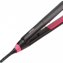 Plancha de pelo - Philips BHS375/00, Cerámica, 240 V, 220 °C, Negro y Rosa