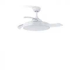 Ventilador De Techo 40w Silencioso Ø107 Cm - Wind Clear - Con Luz Y Sin Wifi - Blanco