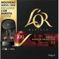 Cápsulas monodosis - L'OR Barista Doble Selection 13, Pack de 10, XXL, Exclusivas para