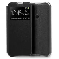 Cool Funda Flip Cover Liso Negra para Huawei Y5p