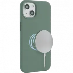 Funda - ISY ISC-2419 MagiISY, Para Apple iPhone 13, Silicona, Trasera, Verde