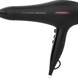 Taurus Fashion 2300 Pro - Secador de pelo, 2200W Potencia, 2 Velocidades, 3 Temperaturas, Golpe aire frío, Filtro extraíble, Negro