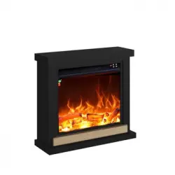 Chimenea Mural 1500w Caminetto Fuego Anna Negro