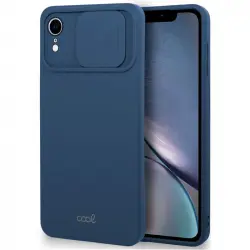 Cool Funda con Protección de Cámara Azul Marino para iPhone XR