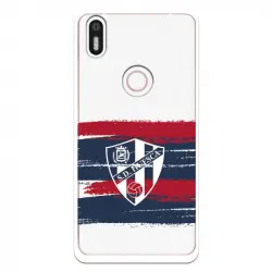 Funda Para Bq Aquaris X5 Plus Del Huesca Rayas Transparente - Licencia Oficial Sd Huesca