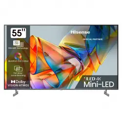 Hisense - TV Mini LED 139,7 cm (55') Hisense 55U6KQ UHD 4K, Smart TV, Inteligencia Artificial (Reacondicionado grado A).