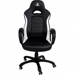 Silla gaming - Nacon PS4 CH-350ESS, Ajustable, 5 ruedas, Licencia de Sony, Reposabrazos, Negro