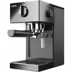 Cafetera express - Solac CE4502 Squissita Easy Graphite, 20 bar, 1050W, 1.5L, 2 tazas, Double Cream, Negro