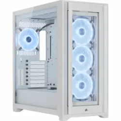 Caja Corsair Icue 5000x Rgb Ql Edit. Mid-tower Cristal Templado Blanca Cc-9011233-ww