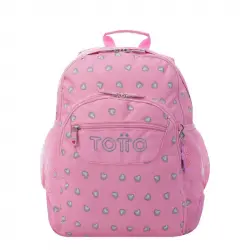 Mochila Escolar Totto Corazones Rosas Crayoles Rosa