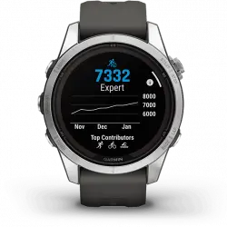 Reloj deportivo - Garmin Fénix 7 S Pro, Negro, Carga Solar, 108-182 mm, 1.2", Multideporte, GPS