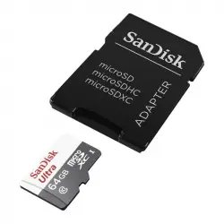 SanDisk Ultra MicroSDHC 64GB Clase 10 80 MB/s UHS-I + Adaptador SD