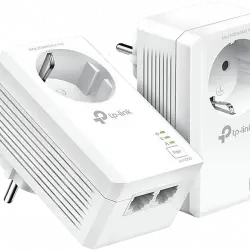 Adaptador PLC - TP-Link TL-PA7027PKIT, Plug and Play, 2 puertos Gigabit, 1000 Mbps, Blanco