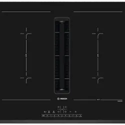 Encimera - Bosch PVQ731F25E, Inducción con extractor integrado, 2 zonas Flex, 622 m³/h, Negro