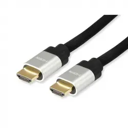 Equip Cable Mallado HDMI 2.1 Alta Velocidad 48Gbps 8K 60Hz Macho/Macho 15m Negro