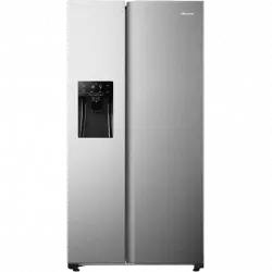 Frigorífico americano - Hisense RS650N4AC2, Total No Frost, 179.1 cm, 500 l, Inverter, Multi Airflow, Inox