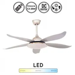 Ventilador De Techo Con Luz Dc Vento Color Satinado Niquel