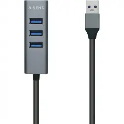 Aisens Adaptador Hub 4x USB 3.0 Negro