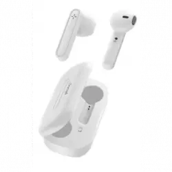 Auriculares True Wireless - Ploos PLBTTWSCAPW, Wireless, Bluetooth 5.0, Blanco