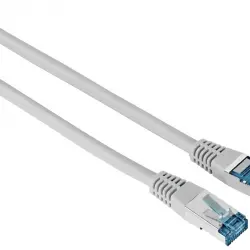 Cable de red - Hama 00200923, 3 m, 1 GBit/s, F/UTP, CAT 6, Enchufe RJ45, Gris