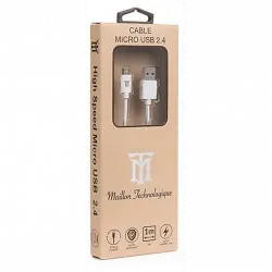 Cable - Maillon MTBMUW241 Basic Micro Usb 2.4 white 1 m