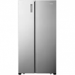 Frigorífico americano - Hisense RS677N4BIE, Total No Frost, 188.5 cm, 519 l, Inverter, Super Freeze, Inox