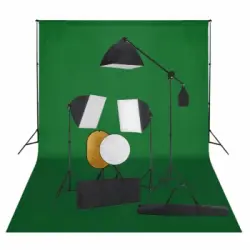 Kit De Estudio Fotográfico Con Luces Softbox Fondo Y Reflector Vidaxl