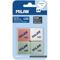 Milan Pack 4 Gomas de Borrar