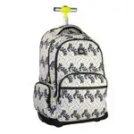 Mochila con ruedas 6 cremalleras 25L Milan Wallpaper Beige