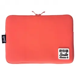 Smile - Funda Sleeve De Neopreno Living Coral Rosa Para Portátiles Hasta 13,3"