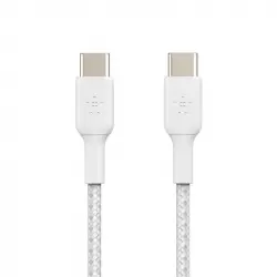 Belkin Boost Charge Cable Trenzado USB-C a USB-C Carga Rápida 1m Blanco