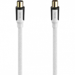 Cable de antena - Hama 00205446, Coaxial, 100 dB, 3 m, Blanco