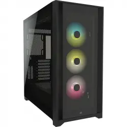 Corsair iCUE 5000X Torre ATX RGB Cristal Templado Negra