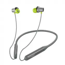Promate Velcon Auriculares Inalámbricos Bluetooth para Cuello Cancelación de Ruido Activa ANC Gris